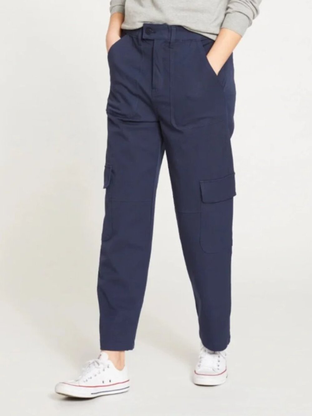 Universal Standard Karlee Stretch Cotton Twill Cargo Pants - Navy sz 14/16